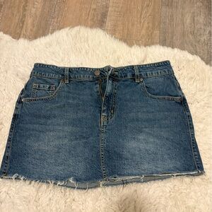 No Boundaries Light Blue Denim Skirt